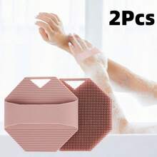 1/2件裝柔軟抗菌沐浴刷 溫和去角質 深層清潔 無需電池 耐用易清洗 適合敏感肌 淺米色 人體工學設計 觸感光滑 沐浴刷 洗澡刷 浴室配件 - 查看 16