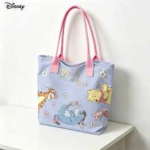 Miniso Tas Laptop Bahu Genggam Disney Winnie The Pooh, Tas Bahu Motif Beruang dan Teman-Temannya yang Lucu untuk Penggunaan Sehari-hari - Berwarna merah muda - View 7