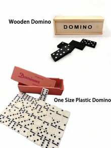 Set Domino 28 Buah, Permainan Meja Interaktif Seru yang Cocok untuk Pesta dan Rekreasi di Luar Ruangan - MultiWarna - View 2
