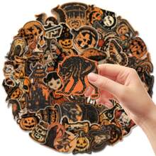 50 Buah Stiker Dekoratif Halloween Gotik Vintage Menyeramkan, Stiker PVC Tahan Air untuk Scrapbooking dan Perlengkapan Pesta Halloween - MultiWarna - View 7
