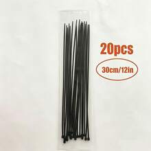 20PCS Small Size More Convenient To Prevent Waste. Suitable For Home, Office, Gardening, Tool Room, Workshop Cable Management, Indoor And Outdoor Use, Flexible And Crack-Resistant. - Black 20pcs - View 2