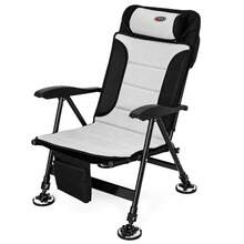 Foldable Camping Chair Adjustable Backrest Portable Fishing Chair - Grey - View 2