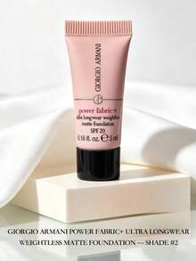 Giorgio Armani Power Fabric Long-Wear Foundation #2 5ml Mini Sample Full Coverage Matte Oil-Control Face Makeup - Warna #2 - View 4