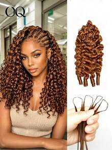 OQ Hair Chestnut Brown Color Unfelt Wig 16-24 Inch Feather Hair Extensions Burmese Curly Human Hair Seamless & Natural Blend Suitable For Women No Chemical Processing High-Quality Bulk Human Hair For Daily Use And Beginners - S30 - View 1