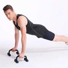 Soporte para Flexiones Push Up Lagartijas Pecho Triceps Fitness Armable y Portátil - azul - Ver 7