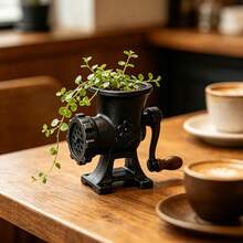 Chậu trồng cây hình máy xay thịt mini, phong cách retro sáng tạo, phù hợp trồng sen đá hoặc cây xanh nhỏ, dùng làm đồ trang trí bàn làm việc tại nhà, kết hợp chức năng lưu trữ và trang trí, quà tặng trang trí nhà lý tưởng - Khay ươm cây hình máy xay thịt - Xem 6