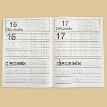 Lachilly Spanish Number Tracing Workbook 1-100, 32 Pages Preschool Kindergarten Number Writing Practice Book, Children Handwriting Number Learning, Spanish Language Learning Material - Multicolor - View 8
