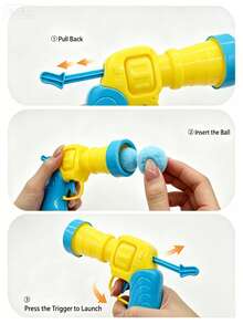 Interactive Launcher Cat Toy Set, Suitable For Cats And Dogs, Indoor Training Shooting Interactive Toy Gun Set, Silent High Elasticity Ball Launcher, Includes 1 Launcher And 20/50 Plush Balls, Suitable For Indoor Cat Use, Soft Colorful Plush Ball Launcher Toy, Suitable For Indoor Kitten Chasing And Playing, Relieve Boredom Pet Interactive Toy. - View 5