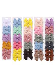 20pcs Solid Color Bow Duckbill Hair Clips, Multi-Functional Hair Accessories, Beach Hair Accessories Halloween Hair Clips - Multicolor - View 12