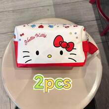 Sanrio Hello Kitty Cute Cartoon Portable Multi-Functional Waterproof Large Capacity Reusable Foldable 3D Handheld Cosmetic & Toiletry Bag (Pendant Not Included), Perfect For Outings, Commuting, Travel, Business Trips, Ideal Gift For Halloween, Christmas, Valentine's Day, Birthday, Back To School, Graduation Season (Mixed Set Randomly Sent),Makeup Organizer,Room Décor - Multi-color (Style Randomized) - View 6