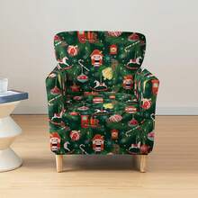 1pc Printed Elastic Small 5-Piece Chair Cover, Single Seat, Dust-Proof, Living Room Bedroom Sofa Cover, All Season - Multicolor - View 16