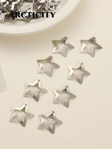 Arcticity 10PCS Women's Pink Glowing Star Hair Accessories Set, Including Glowing Star Hair Clips, Luminous Hair Clips, Bangs Hair Clips And Fluorescent Clips. These Fun Hair Accessories Not Only Stand Out In Daily Wear, But Are Also An Excellent Choice For Concert Support, Adding A Dreamy Glow To Women. - Silver - View 4