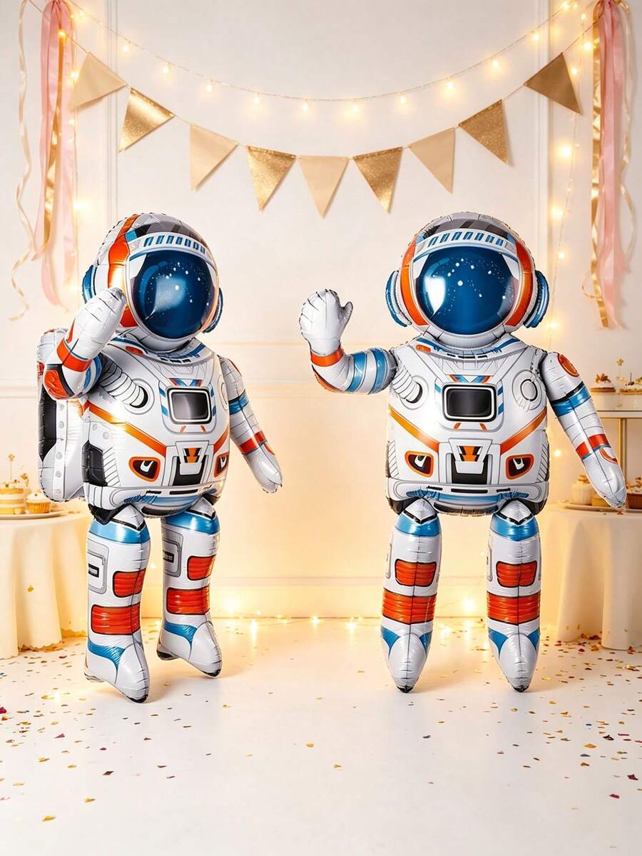 3D Space Astronaut Foil Balloon, Ideal Birthday Gift For Boys And Girls, Photo Backdrop For Growth Ceremony, Decor For Space & Starry Sky Themed Parties - View 1