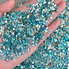 50pcs Sparkling Colorful Rock Candy Zirconia Flat Back Nail Rhinestones, Flower Cut Flat Back Rhinestones, Nail Decoration Sparkling K9 Beveled Small Flat Back Asymmetrical Rhinestones, Colorful Mixed Nail Rhinestones Glitter Nail - Multicolor - View 12