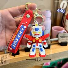 Hasbro Gundam Warrior Cartoon Keychain, Transformers Keychain, Gundam Car Key Chain, Backpack Small Pendant - Multi-color - View 3