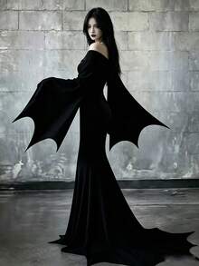 Women Maxi Dresses - Black - View 4