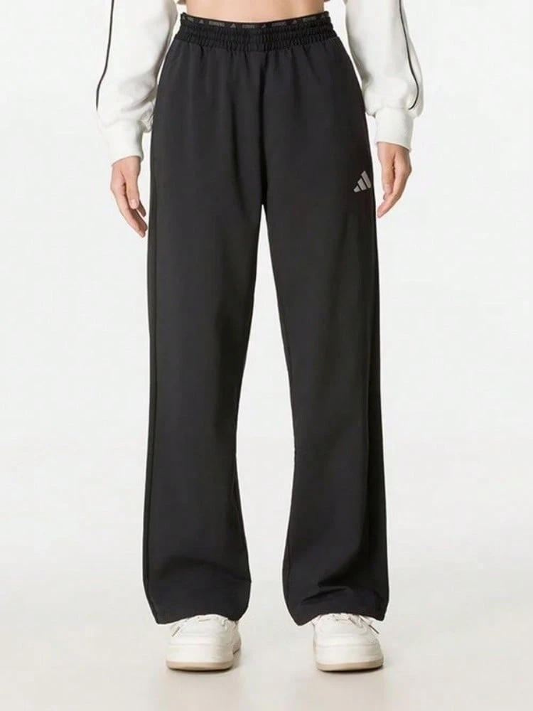 Adidas ESSENTIALS Women's Comfortable Elastic Waist Minimalist Black Running Pants - Black - View 1