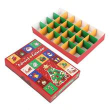 5Pcs Christmas Advent Calendar Box 24-Grid Christmas Countdown Fillable Empty Box Kids Gift New Year Party Supplies Home Decor - Tree - View 8