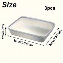 3pcs/5pcs Stainless Steel Lunch Box Set, Food Storage Containers With Lids, Reusable And Stackable, Airtight, Suitable For Travel And Office, Kitchen Storage, Kitchen Accessories - Multicolor - View 15
