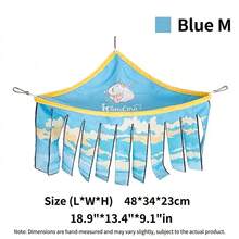 1pc Cartoon Print Tassel Small Animal Hammock, Triangular Hanging Bed Cage Accessory For Hamster, Rabbit, Guinea Pig, Dual-Use Resting & Hiding Nest - View 5