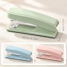 3pcs The Macron Office Stapler, Cute Color, Compact And Portable, Can Staple Up To 30 Sheets Of C4 Paper, Suitable For Office, School, Hospital, Construction Site And Other Scenarios - B - View 8