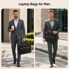 NEWHEY Laptop Bag For Men 17.3 Inch Briefcase Messenger Bags Briefcase Shoulder Messenger Bag Water-Repellent Computer Bag Laptop Case For Travel/Business - Multicolor - View 8