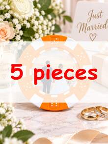 Personalized Poker Chips, Custom Photo Chips,Wedding Favor Poker Chip Set,Bachelor Party Gift, Game Night Keepsake,Personalized Casino Token - Multicolor - View 14