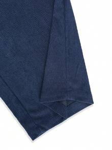 Spring Autumn Vintage Corduroy Men's Double Pleated Wide Leg Loose Draped Versatile Casual Long Pants - Royal Blue - View 5