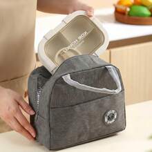 1pc 3-Compartment Lunch Box With Utensils, Student Lunch Box, Square Microwave Food Container, Perfect For School Lunch, Kitchen Storage And Accessories, Includes Lunch Box, Insulated Bag, Breakfast Cup, Water Cup, Suitable For Light Meals, Work, School, Outdoor Travel, Divided Lunch Box, Christmas, Valentine's Day - Multicolor - View 10