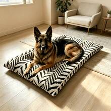 Extra Large Pet Cat Dog Bed, Warm Pet Bed For Autumn/Winter, Thick Comfortable Sleeping Mat, Home Living Room Floor Mat, Pet Resting Pad, Multiple Sizes Available, Suitable For Small, Medium And Large Dogs - Black and White - View 1