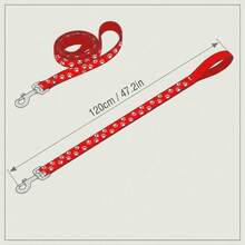 1 Set Christmas Dog Hoodie And Leash Set Red Fleece Lined Pet Sweatshirt With Leash Hole Winter Warm Puppy Clothes For Small Dogs S-XL - Red - View 9