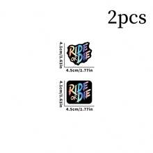 2PCS Ride Or Die, Mountain Bike Road Bike Frame Stickers Gradient Decorative Stickers, Creative Laser Effect, Motorcycle Bicycle, Laptop, Computer Case Vinyl Decals - New Arrival - View 13