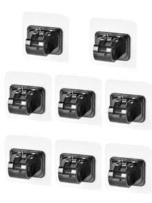 4pcs No-Drill Curtain Rod Brackets, Self-Adhesive No-Nail Curtain Rod Brackets, Adjustable Curtain Rod Hooks, Suitable For Bathroom, Kitchen, Hotel, Bedroom, Bathroom Storage Rack, Door Shelf, Kitchen Towel Rack, Wall Hook, Wall Rack, Wall Key Rack, Coat Hook - Multicolor - View 20