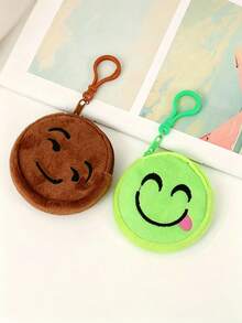 12pcs Kids Girls Pattern Plush Fabric Zipper Mini Coin Purse, Cute Cartoon Style, Suitable For Daily Use, Party Favors, Gifts - Multicolor - View 5