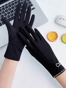 1 Pair Women's Summer Sun Protection Gloves, UV Resistant Thin Design, Anti-Slip Touchscreen For Driving, Cycling And Electric Scooter - A - View 13