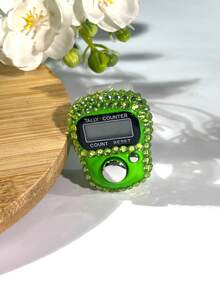 Highly Attractive Rhinestone Finger Counter LCD Digital Display Resettable Ring Tally Counter Portable Press Clicker - Multicolor - View 9