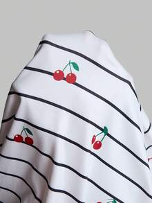 UREREM Women's Striped Colorblock Casual Elegant Party Ribbed Slit Beach Tank Dress 2-Piece Set, Knitted Fabric 200g Slim Fit Summer Style - White Cherry Stripes - View 5