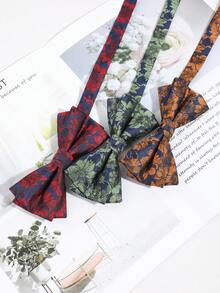 1PC Men's Fashion Versatile Exquisite Floral Pattern Bow Tie Suitable For Daily Wear, Shopping, Business, Party, Banquet - Multicolor - View 2