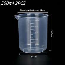 100/200/500/1000ml Measuring Cup, Thickened PP Measuring Cup, Graduated Plastic Beaker, Multi-Functional Liquid Measuring Cup, Suitable For Kitchen And Laboratory - Multicolor - View 23