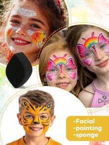 MAANGE 1/5/10/20pcs Dual-Use Makeup Sponges, Soft Skin-Friendly Powder Puffs, Easy-To-Apply Makeup Eggs, Daily Makeup Essential, Portable Travel Makeup Tool, Suitable For Liquid Cosmetics, Gift For Girls - Black - View 9