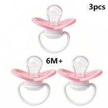 1pc/2pcs/3pcs Baby Pacifier, Soft Silicone Material, Soft And Comfortable, Effectively Protects Baby's Gums, Suitable For Babies 6 Months And Older, Cartoon Pattern - Pink - View 12