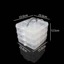1PC Multi-Layer Detachable Transparent Storage Box, Can Store Earrings, Rings, Accessories, Nail Art Supplies, Jewelry Decoration, Suitable For Jewelry Organizer, Wedding Accessory Storage, Cosmetic Organizer, Desktop Storage, Back To School Gift - Multicolor - View 9