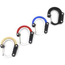 Rotatable D Shape Carabiner Clip, Aluminum Alloy Multi-Purpose Outdoor Hook, Backpack Water Bottle Holder - Multicolor - View 12