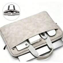 Premium Faux Leather Laptop Sleeve - Durable, Full-Open Design, Fits 13-14 Inch Devices - Ideal For Daily Office Use, Stylish And Fashionable, Essential For Back To School Laptop Bag School Supplies - 13-14Inches - View 1