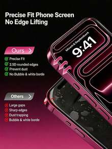 5Pcs Full Coverage Clear Tempered Glass Screen Protector, HD Anti-Scratch Easy Install Phone Glass Film Compatible With IPhone Duo/18/18 Pro/18 Pro Max/17/16/15/14/13/12/11 - Clear - View 11