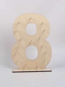 SikeSike 1 Set 0-9 Wooden Donut Display Rack, Birthday Party Table Decor, Baby Shower, Wedding, Gender Reveal Party Supplies - Beige - View 13