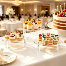 Acrylic Decorative Dessert Stand Round Cupcake Rack Acrylic Display Stand Birthday Wedding Decoration Transparent Dessert Display Rack - Clear - View 1