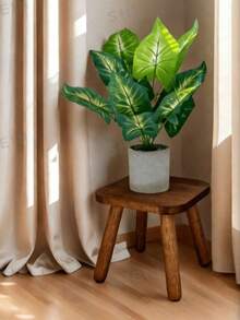 1pc Indoor Plant Stand Wooden Stool Mid-Century Style Wooden Flower Rack Planter Table Suitable For Indoor Plants - Multicolor - View 6