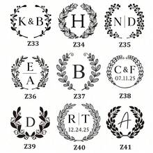 Custom Wax Seal Stamp Set, Personalized Initial Or Logo Wax Seal Stamp 3cm, Suitable For Weddings, Gifts, Letters, Wedding Name Wax Seal Stamp Set, Decorative Wedding Wax Seal Kit, For DIY Invitation Envelopes, Unique Gift, Botanical Style - Multi-color 3cm - View 5