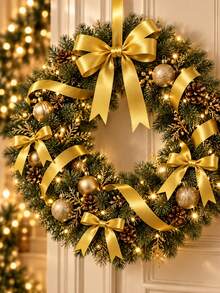 Gold Christmas Satin Ribbon 10 Yards Multiple Sizes Decorative Ribbon Satin Ribbon Suitable For DIY Crafts, Gift Wrapping, Bows, Parties, Weddings, Christmas Decorations (Paper Spool Not Included) - Gold - View 5